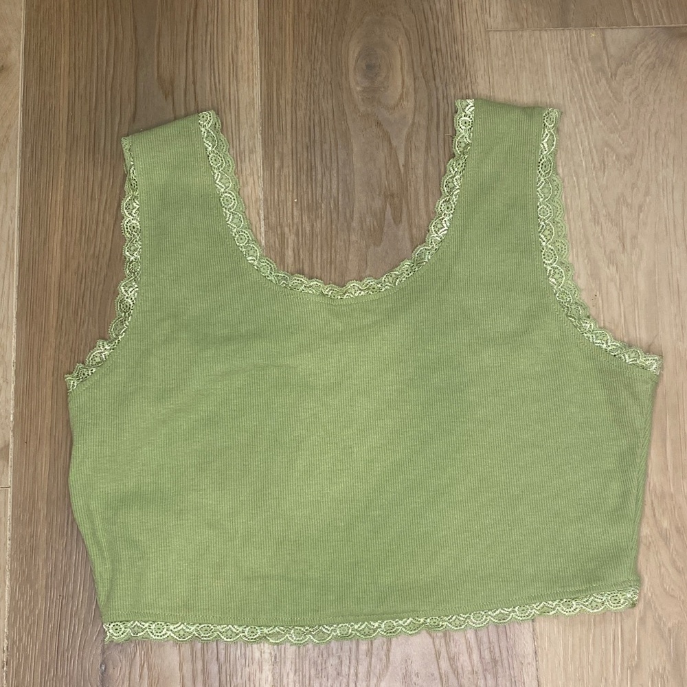 Green Crop Top